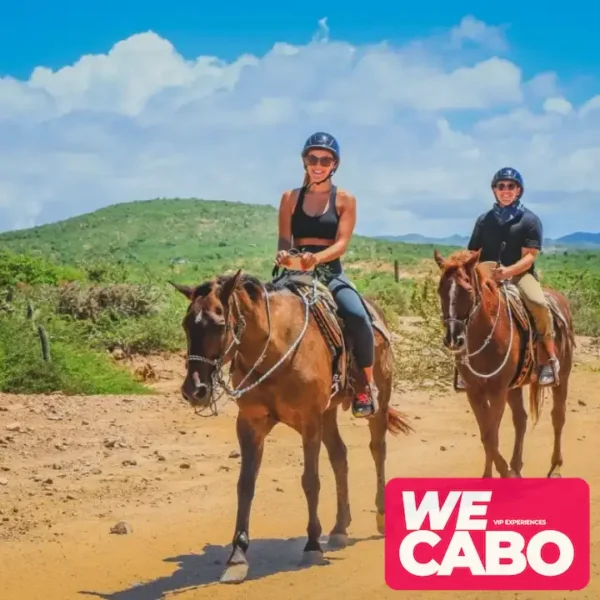 Imagen de un tour combinado en Cabo San Lucas con recorrido en razor y paseo a caballo, cortesía de WECABO.