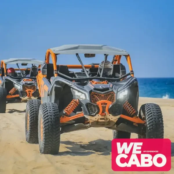 Image of a Maverick RC/RS Turbo ATV navigating the Baja California desert in an extreme adventure, courtesy of WECABO.