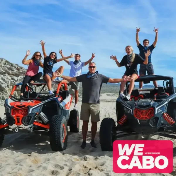 Image of a Maverick RC/RS Turbo ATV navigating the Baja California desert in an extreme adventure, courtesy of WECABO.