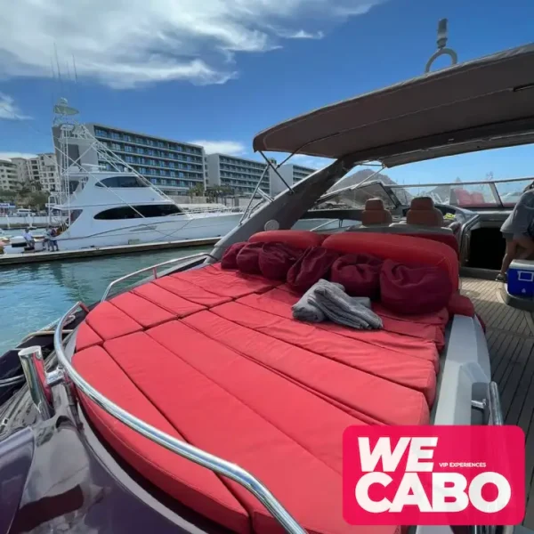 Image of the Pasha yacht in Cabo San Lucas, perfect for small groups seeking luxury and exclusivity at sea.