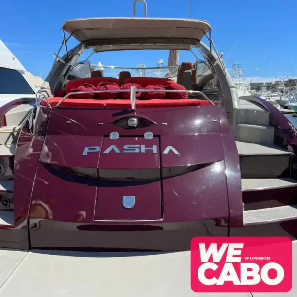 Image of the Pasha yacht in Cabo San Lucas, perfect for small groups seeking luxury and exclusivity at sea.